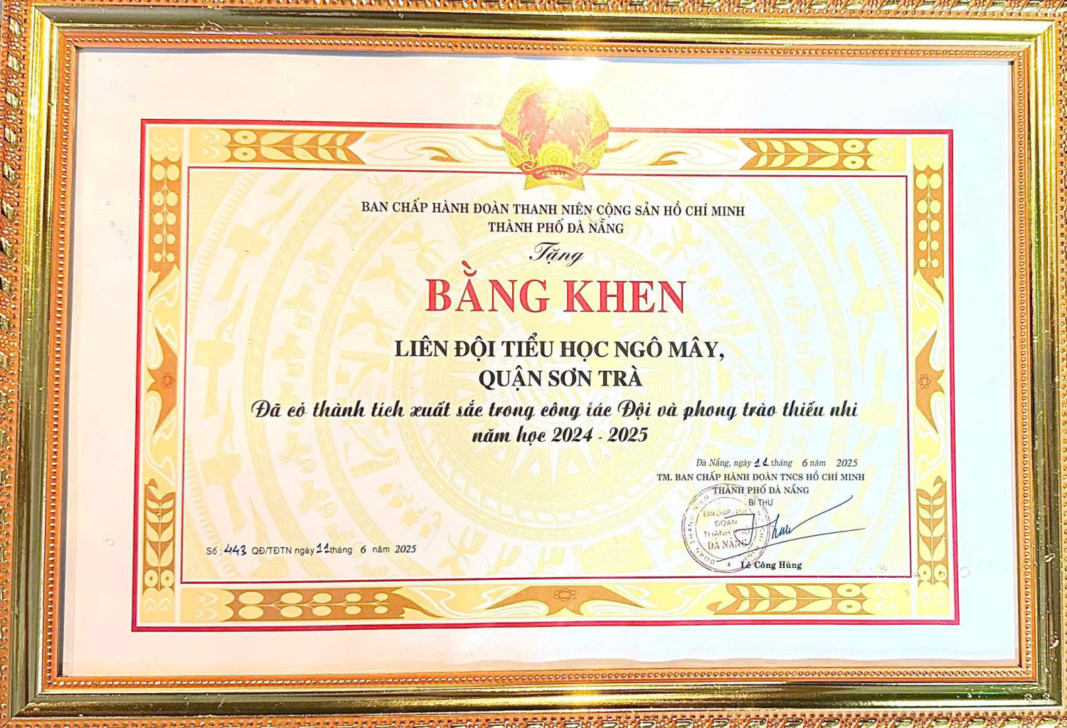 Liên đội Trường Tiểu học Ngô Mây đạt thành tích xuất sắc trong công tác Đội và phong trào thiếu nhi năm 2024 - 2025